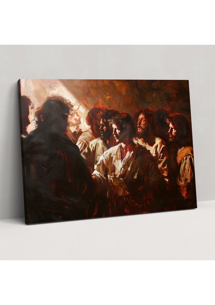 Rembrandt Incil Sahnesi Duvar Tablosu - Rembrandt, Duvar Sanatı, Kanvas Tablo, Kanvas Tablo, 50X30
