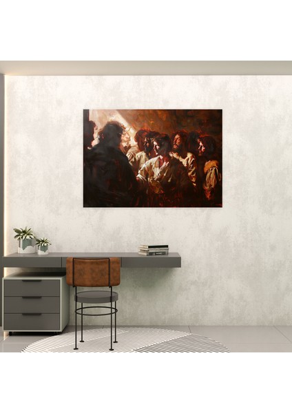 Rembrandt Incil Sahnesi Duvar Tablosu - Rembrandt, Duvar Sanatı, Kanvas Tablo, Kanvas Tablo, 50X30