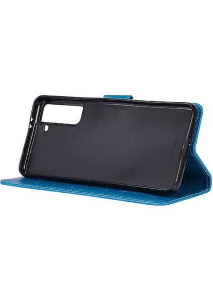 Samsung Galaxy S21 Fe 5g Için Filp Durumda Kickstand Bilek Kayışı Kart Tutucu (Yurt Dışından)