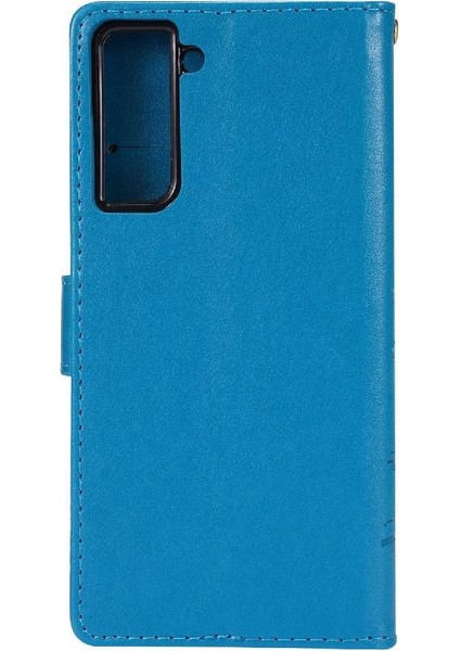 Samsung Galaxy S21 Fe 5g Için Filp Durumda Kickstand Bilek Kayışı Kart Tutucu (Yurt Dışından)