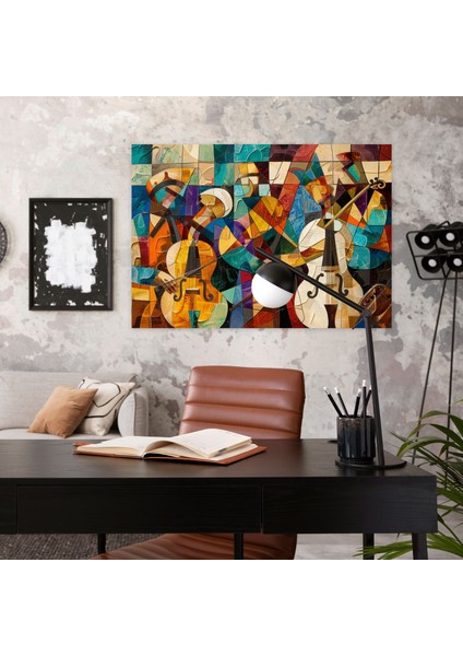 Müzikal Picasso Kübizm Duvar Tablosu - Pablo Picasso, Kanvas Tablo, Pablo Picasso, Kanvas Tablo, 70X50 modelleri