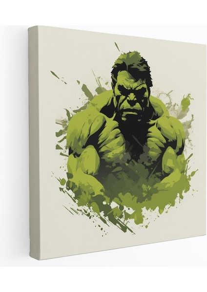 Marvel Kanvas Tablo - Minimalist Grafik Tasarım - Marvel, Duvar Sanatı, Hulk, Minimalist Tasarım, 30X30
