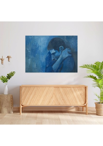 Pablo Picasso Mavi Dönem Duvar Dekorasyonu - Pablo Picasso, Pablo Picasso, Kanvas Tablo, Duvar Dekorasyonu, 50X30