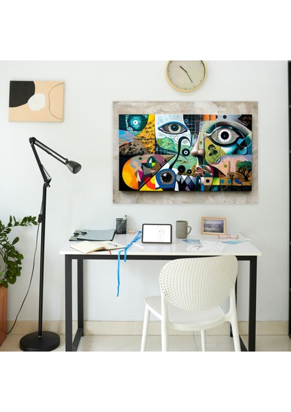 Pablo Picasso Gerçeküstü Kompozisyon Kanvas Tablo - Pablo Picasso, Kanvas Tablo, Duvar Sanatı, Pablo Picasso, 100X70