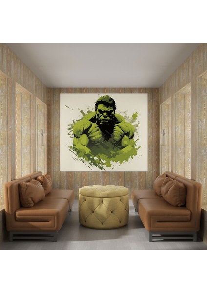 Marvel Kanvas Tablo - Minimalist Grafik Tasarım - Marvel, Duvar Sanatı, Hulk, Minimalist Tasarım, 30X30