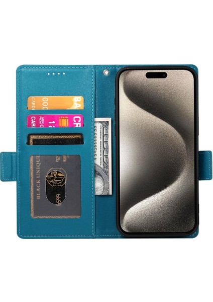 IPhone 15 Için Flip Case Pro Kart Yuvaları Iş Günlük Kullanım Cüzdan Flip (Yurt Dışından) modelleri