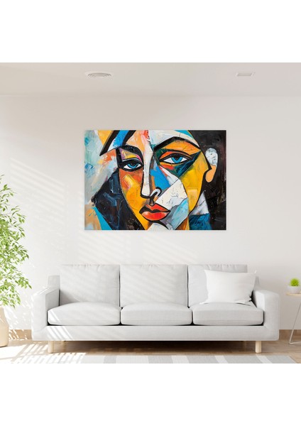 Pablo Picasso Portre Duvar Tablosu - Pablo Picasso, Pablo Picasso, Kanvas Tablo, Ev Dekorasyonu, 50X30