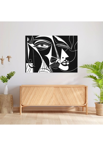 Minimalist Picasso Kanvas Tablo - Pablo Picasso, Minimalist Sanat, Pablo Picasso, Duvar Dekorasyonu, 50X30