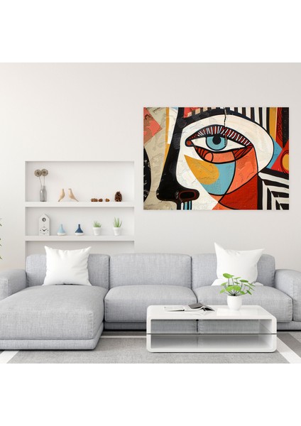Pablo Picasso Soyut Portre Duvar Dekorasyonu - Pablo Picasso, Kanvas Tablo, Kanvas Tablo, Pablo Picasso, 70X50