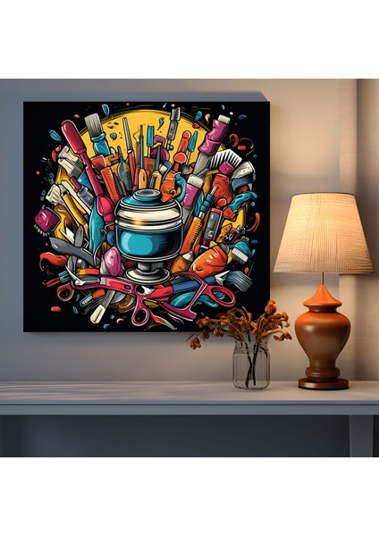 Berber Aletleri Kanvas Tablo - Berber, Kanvas Tablo, Berber Aletleri, Duvar Dekorasyonu, 30X30 fiyatları