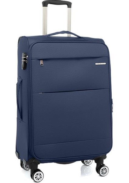 2'li Valiz Seti Büyük Ve Orta Boy Lüx Kumaş Valiz Lacivert 2082 fırsatları