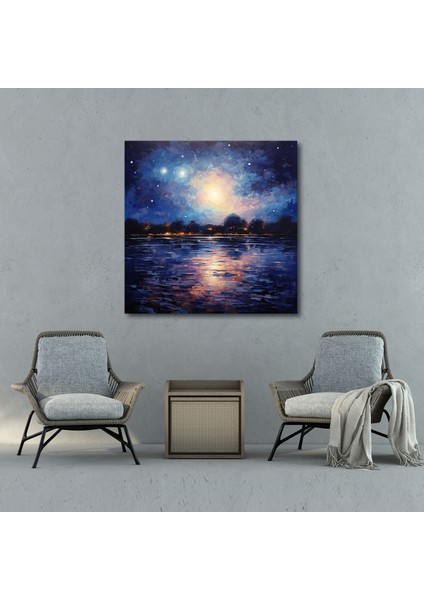 Yıldız Haritası Duvar Tablosu - Yıldız Haritası, Duvar Sanatı, Kanvas, Rüya Gibi Ambiyans, 30X30 fiyatları
