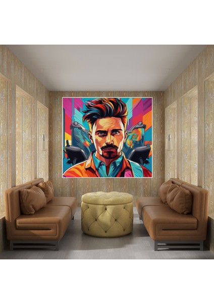 Pop Art Berber Kanvas Tablo - Berber, Duvar Sanatı, Berber, Kanvas Tablo, 30X30 modelleri