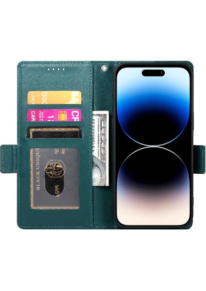 IPhone 14 Pro Günlük Kullanım Için Flip Case Kart Yuvaları Cüzdan Çevirme Iş (Yurt Dışından) modelleri