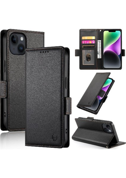 IPhone 14 Cüzdan Günlük Kullanım Için Flip Case Kartvizit Yuvaları (Yurt Dışından)
