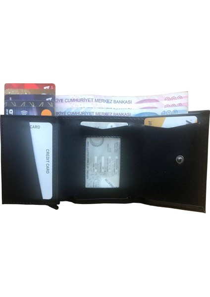 Otomatik Mekanizmalı, Para Bölmeli, Kartlıklı Deri Cüzdan indirimleri