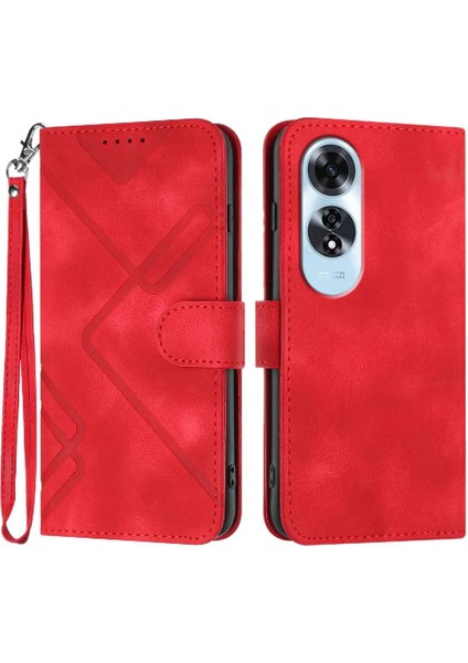 Kart Yuvası Standı Flip ile Oppo A60 Manyetik Kapak Pu Deri Için Flip Case (Yurt Dışından)