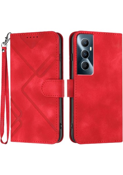 Kart Yuvası Standı Manyetik Kapak Flip Cüzdan ile Realme C65 Için Flip Case (Yurt Dışından)