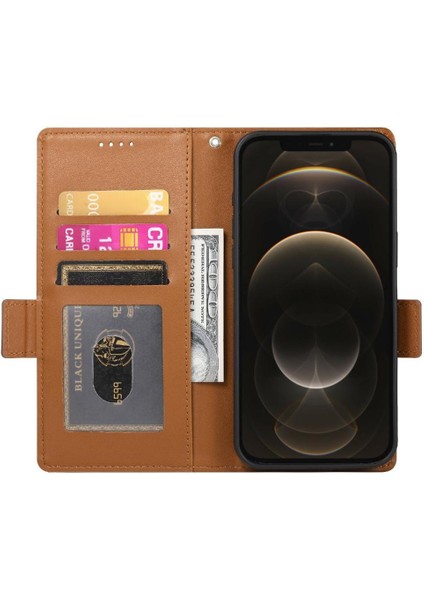 IPhone 12 Için Flip Case Pro Max Günlük Kullanım Flip Cüzdan Kartvizit Yuvaları (Yurt Dışından)