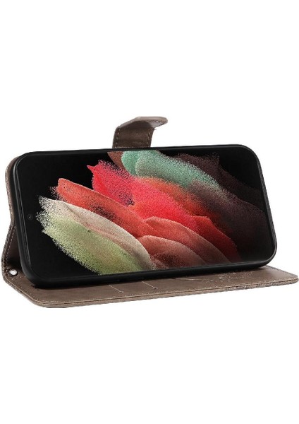 Samsung Galaxy S21 Için Flip Case Ultra Ayrılabilir El Kayışı Kabartmalı Yüksek (Yurt Dışından) fırsatları