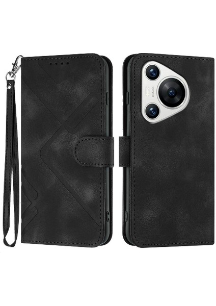 Huawei Pura 70 Pro Için Flip Case Manyetik Kapak Çevirin Cüzdan Pu Deri (Yurt Dışından)