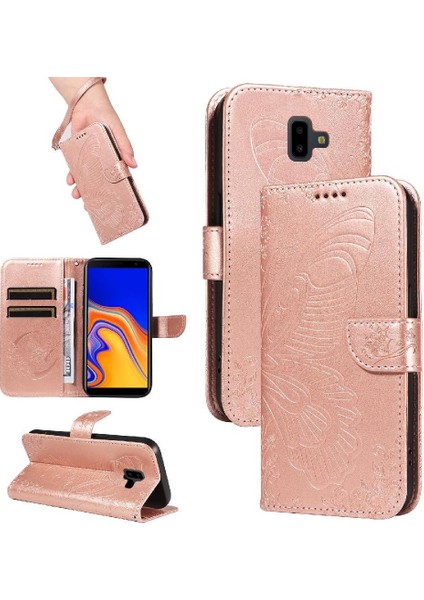 Samsung Galaxy J6 Artı Yüksek Kaliteli Deri Ayrılabilir El Için Flip Case (Yurt Dışından)