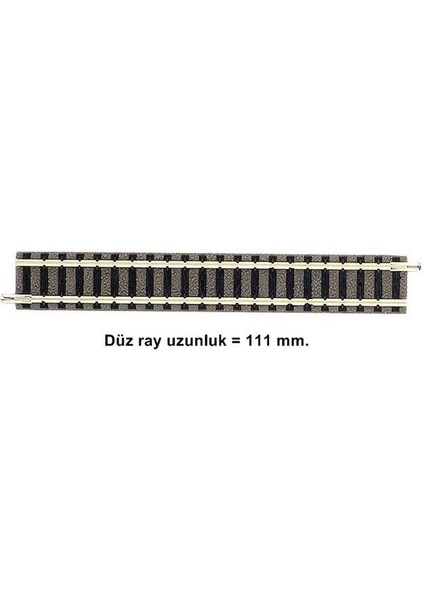 9101 1/160 N Scale  Straight Track, Length 111 Mm.