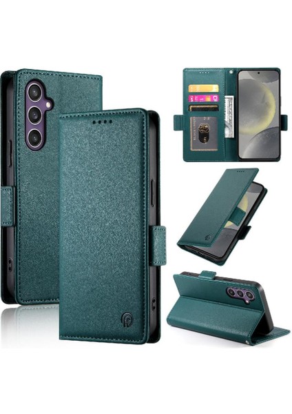 Samsung Galaxy S24 Kart Yuvaları Için Flip Case Iş Günlük Kullanım Cüzdan Flip (Yurt Dışından)
