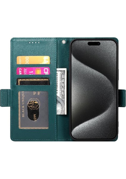 IPhone 15 Için Flip Case Pro Max Flip Cüzdan Günlük Kullanım Kart Yuvaları Iş (Yurt Dışından)