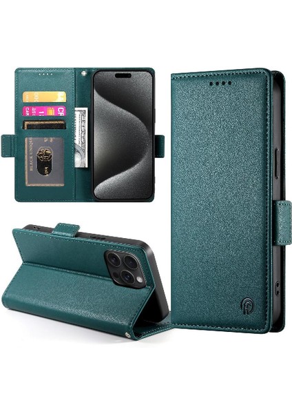 IPhone 15 Için Flip Case Pro Max Flip Cüzdan Günlük Kullanım Kart Yuvaları Iş (Yurt Dışından)