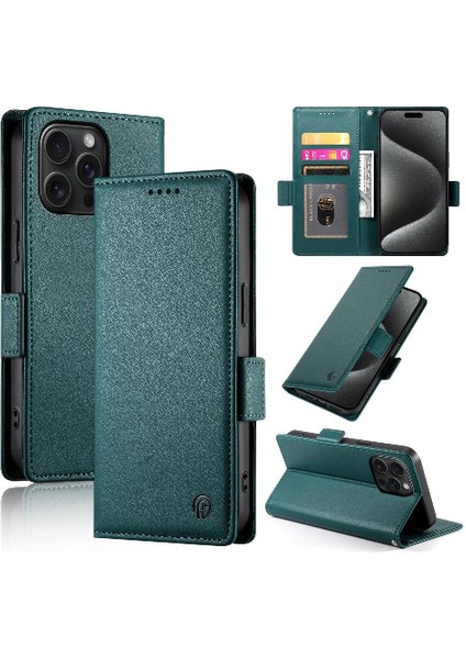 IPhone 15 Için Flip Case Pro Max Flip Cüzdan Günlük Kullanım Kart Yuvaları Iş (Yurt Dışından)