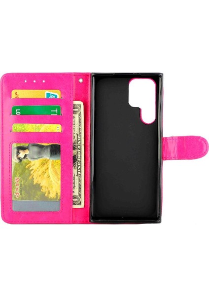 Samsung Galaxy S22 Ultra 5g Manyetik Kapatma Pu Deri Kart Için Flip Case (Yurt Dışından) modelleri