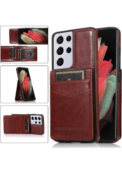 Samsung Galaxy S21 Ultra Premium Deri Manyetik Toka ile Uyumlu (Yurt Dışından)