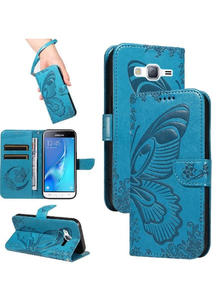 Colorful Shop Kredi Kartı Yuvası Ayrılabilir El ile Samsung Galaxy J3 2016 Için Flip Case (Yurt Dışından)