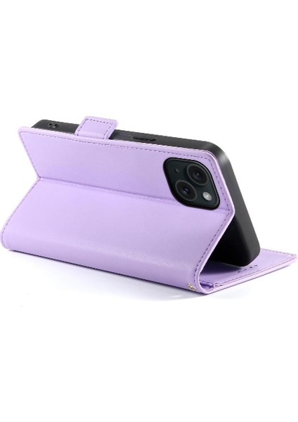 IPhone 15 Için Flip Case Günlük Kullanım Kart Yuvaları Flip Iş Cüzdan (Yurt Dışından) modelleri