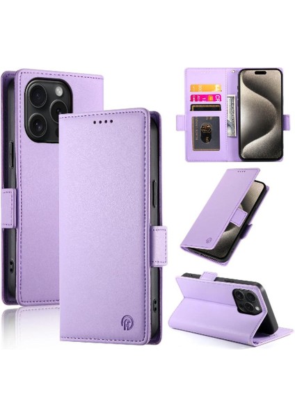 IPhone 15 Için Flip Case Pro Kart Yuvaları Iş Günlük Kullanım Cüzdan Flip (Yurt Dışından)