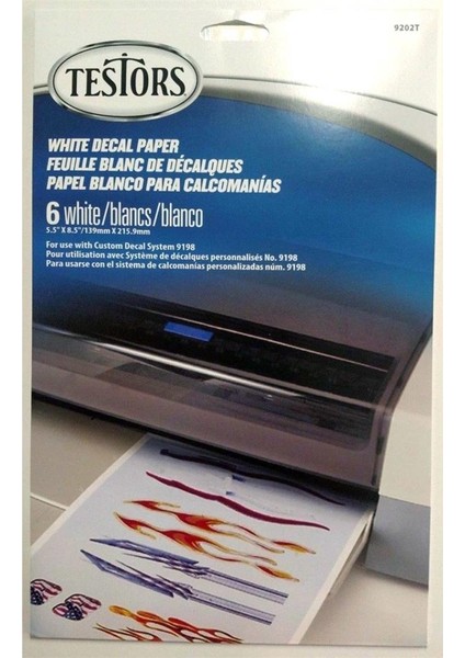 9202T Decal Paper White 6 Sheets
