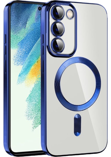 Samsung Galaxy S21 Fe Kılıf Kamera Lens Korumalı Renkli Magsafe Şeffaf Silikon