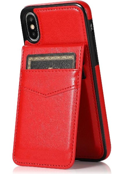 Kredi Manyetik Toka Kılıfı ile IPhone Xs Max Kart Tutucu ile Uyumlu (Yurt Dışından)