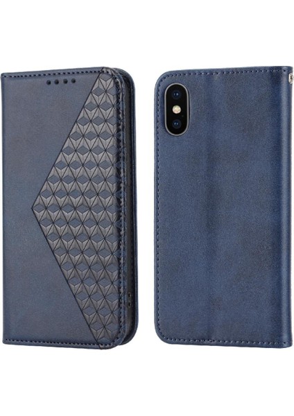 IPhone Xs Max Günlük Kullanım Için Flip Case Standı Eşkenar Dörtgen Şekli Cüzdan El Kayışı (Yurt Dışından)