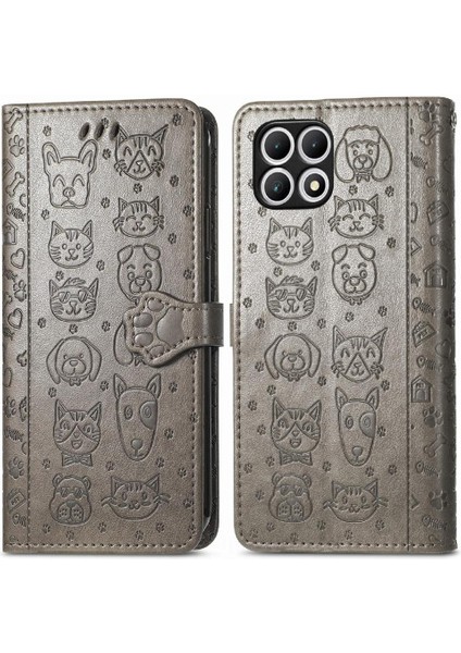 T-Mobile Revvl 7 5g Karikatür Hayvanlar Için Flip Case Darbeye Kapak (Yurt Dışından)