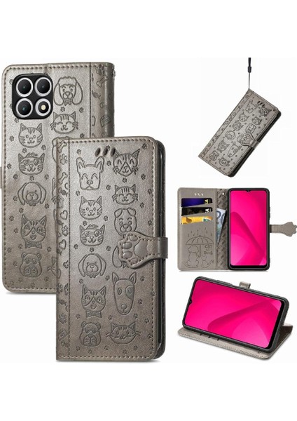 T-Mobile Revvl 7 5g Karikatür Hayvanlar Için Flip Case Darbeye Kapak (Yurt Dışından) fırsatları