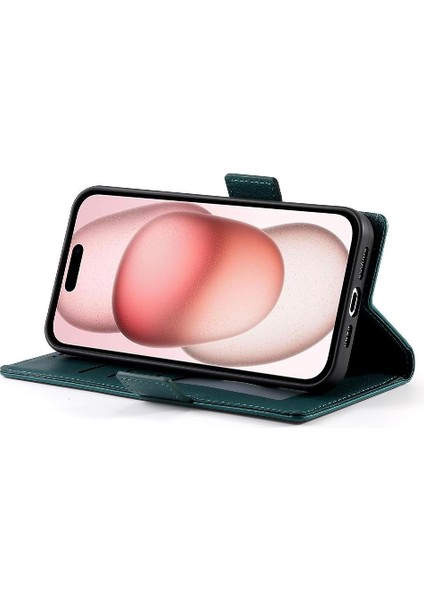 IPhone 15 Için Flip Case Günlük Kullanım Kart Yuvaları Flip Iş Cüzdan (Yurt Dışından) modelleri