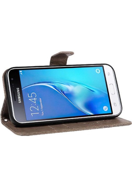 Kredi Kartı Yuvası Ayrılabilir El ile Samsung Galaxy J3 2016 Için Flip Case (Yurt Dışından)