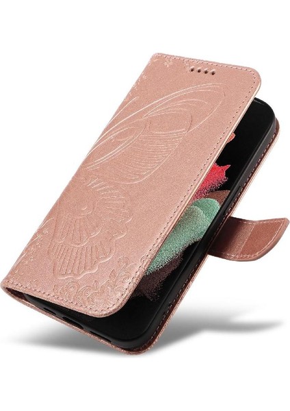 Samsung Galaxy S21 Için Flip Case Ultra Ayrılabilir El Kayışı Kabartmalı Yüksek (Yurt Dışından) modelleri