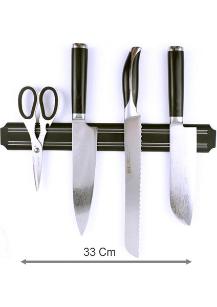 Mıknatıslı Bıçak Askısı Bıçak Tutucu Mıknatıs Askılığı 33 cm Bıçak Askı Standı
