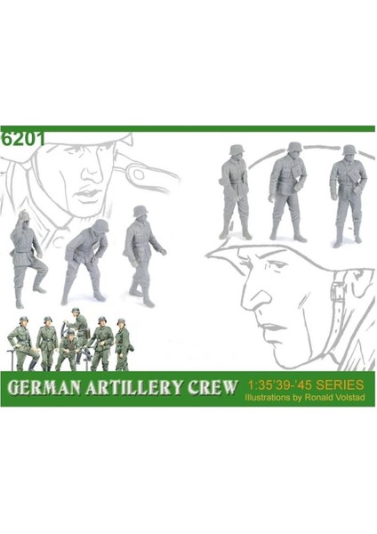 6201 1/35 Ölçek Alman Topçu Mürettebatı Asker Figürleri Plastik Model Kiti fiyatları