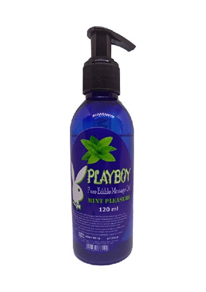 Masaj Yağı 120ML Naneli Playboy Pure Edible Aromalı _ 120ML Pure Edible Massage Oil Mint Flavored Massage Oil