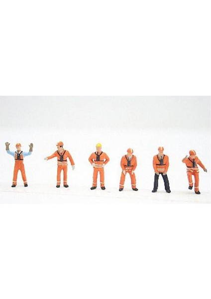 10245 1/87 Ölçek, Db Manevra Personeli, Boyanmış Plastik Figürleri, 6 Adet