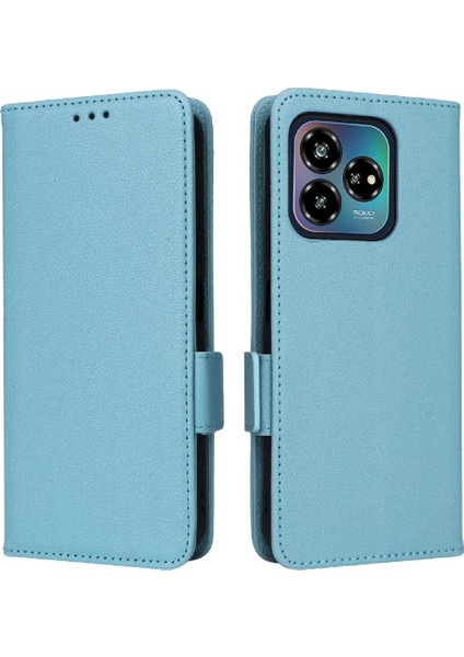 Zte Akson 60 Lite Kart Yuvaları Tutucu Manyetik Yan Toka Cüzdan Pu (Yurt Dışından)